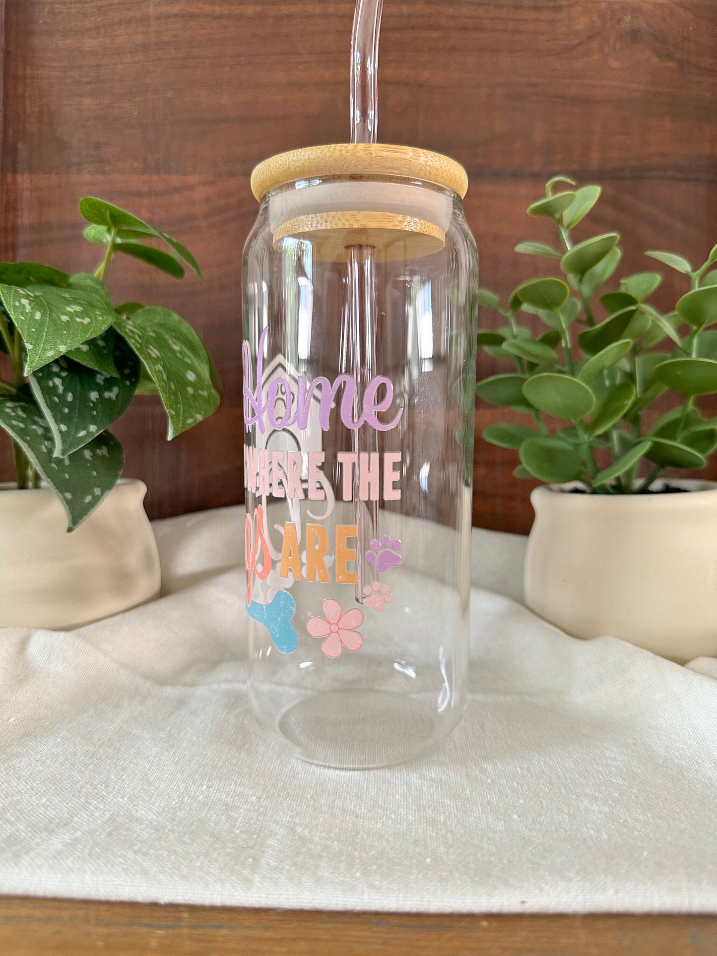 Dog Mom Glass Cup, Dog Dad Glass Cup, Pet Parents, Work from Home Dog Mom, Work from Home Dog Dad, Home is where the dogs Are, Pet Adoption