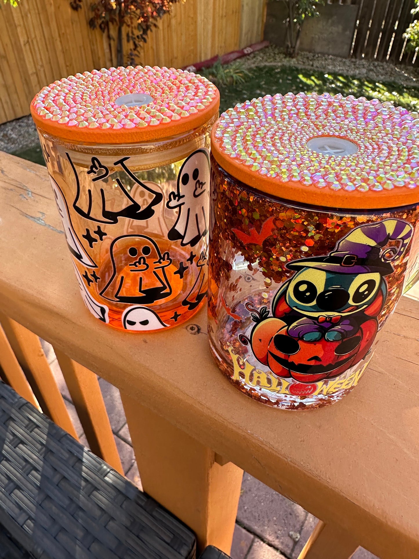 Halloween Spooky Cup, Spooky Season Iced Coffee Mug, Unique Halloween Gift, Ghost, Middle Finger Ghost, Flipping Off Ghost, Funny Halloween