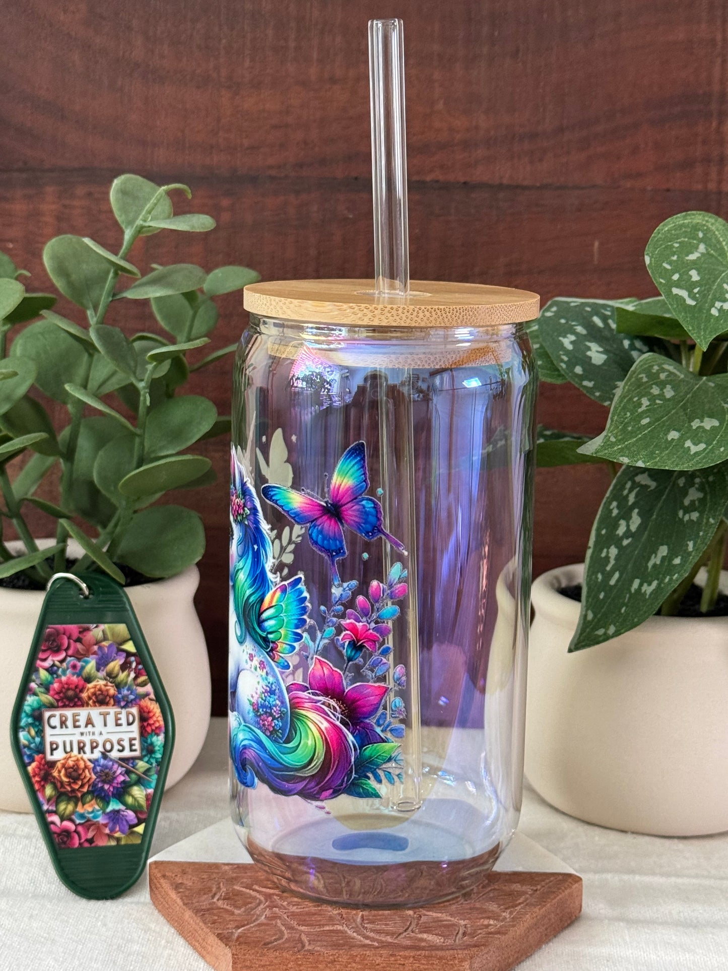 Rainbow Unicorn with Keychain