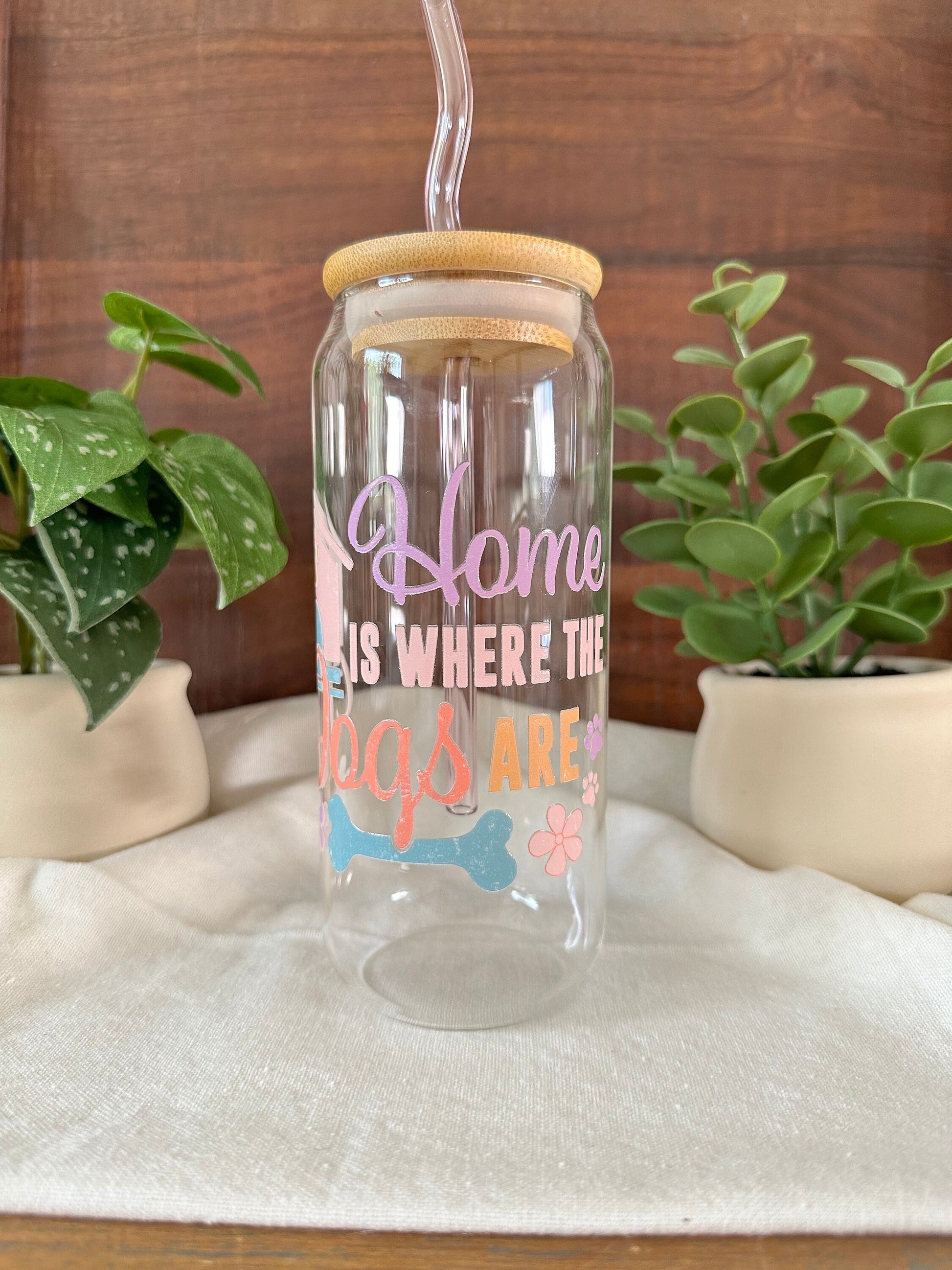 Dog Mom Glass Cup, Dog Dad Glass Cup, Pet Parents, Work from Home Dog Mom, Work from Home Dog Dad, Home is where the dogs Are, Pet Adoption