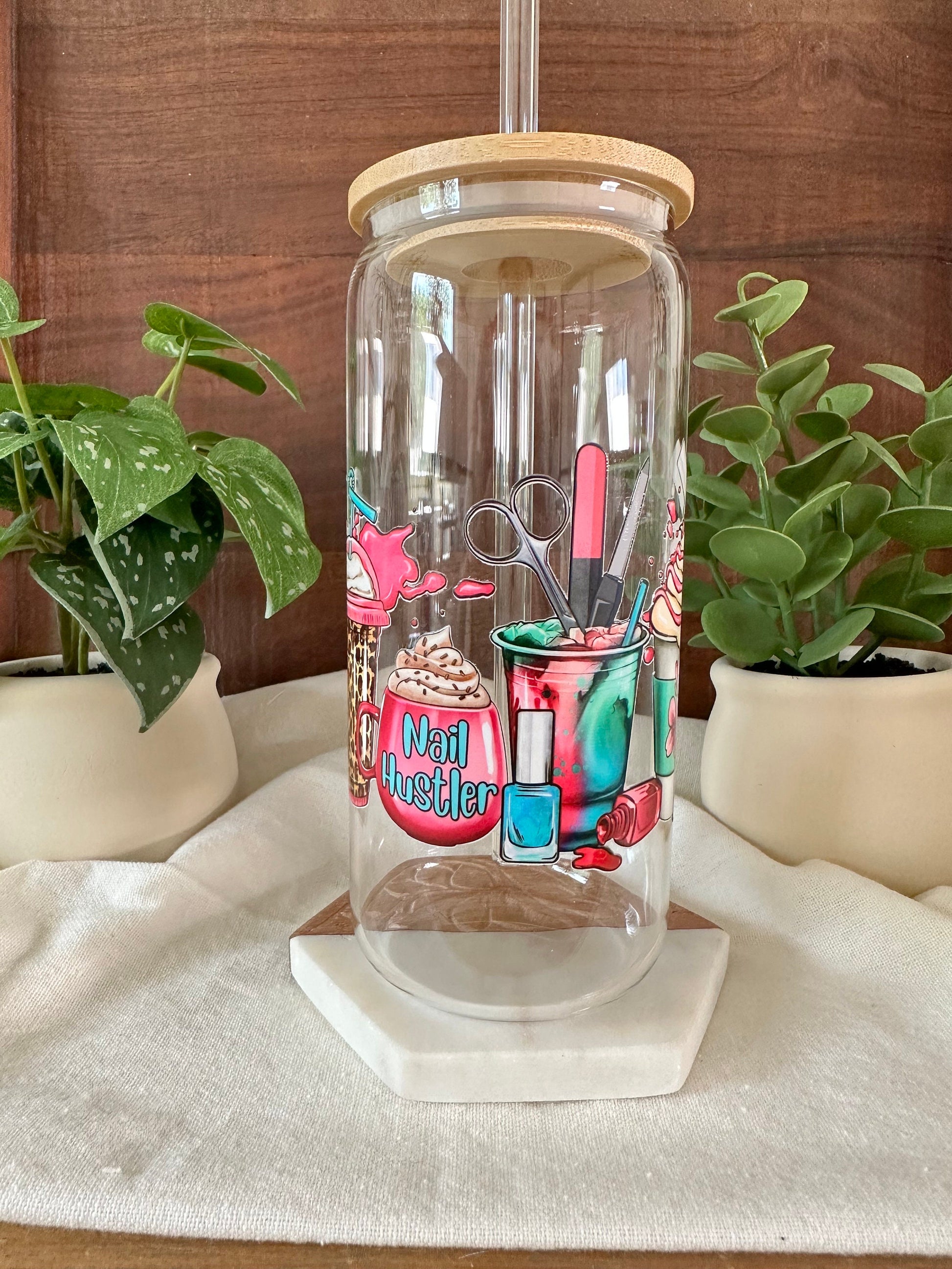 Nail Tech, Nail Tech Life, Nail Hustler, Gift for Nail Tech, Nail Technician, Libbey Cup, Nail Designer, Nail Tech Cup